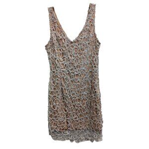 Forever 21 Silver and Tan Mini Dress